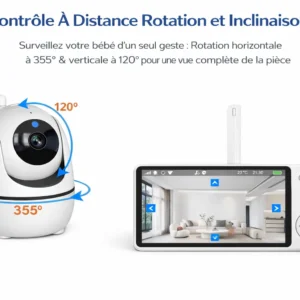 Babyphone camera 5” – Surveillance jour & nuit – Image 3