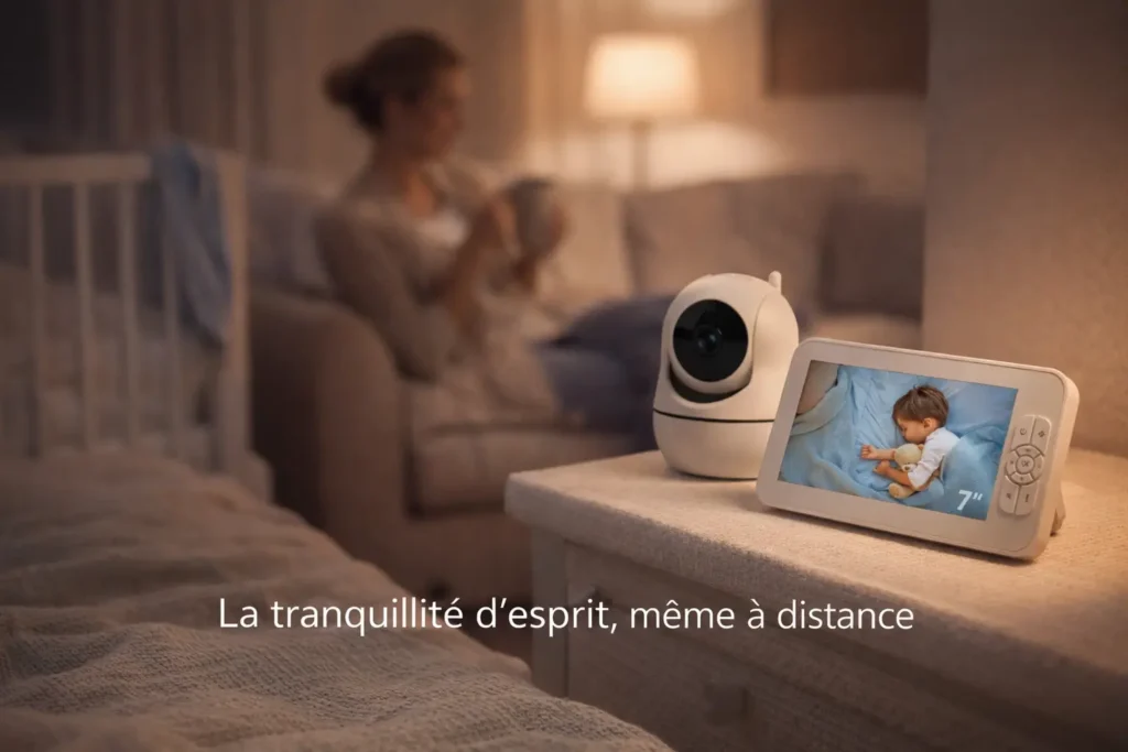 Babyphone camera 7” – Double caméra - écran 1080P & vision nocturne