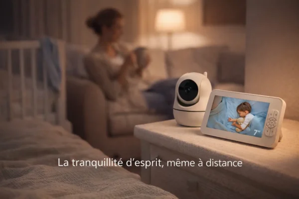 Babyphone camera 7” – Double caméra - écran 1080P & vision nocturne