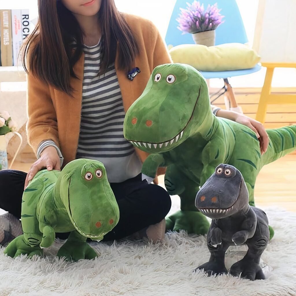 Peluche Dinosaure Tyrannosaure vert