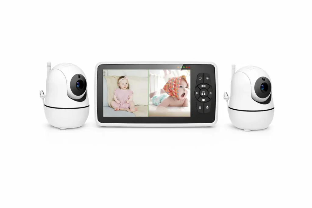 Babyphone vidéo 5 pouces avec écran HD et 2 caméra