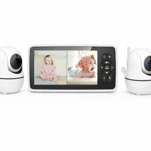 Babyphone vidéo 5 pouces avec écran HD et 2 caméra