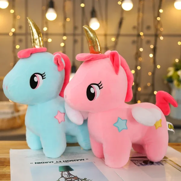 Peluche licorne bleue ultra douce