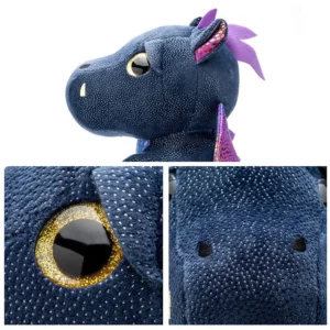 Peluche Dragon Noir 25 cm Douce et Fantastique – Image 4