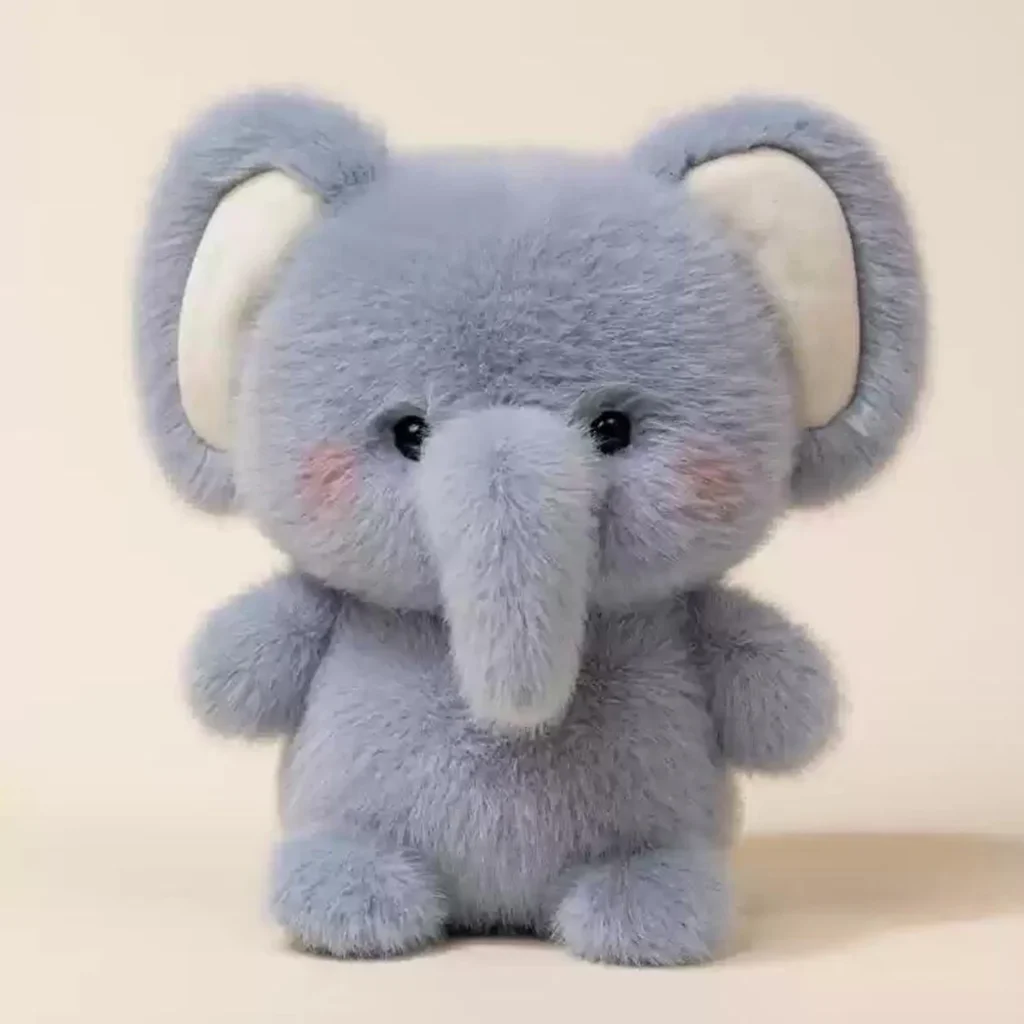 Peluche Éléphant - Doudou gris ultra doux