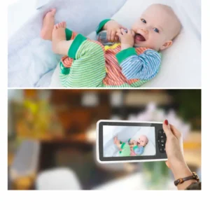 Babyphone sans Wi-Fi FHSS 2.4 GHz – unité parent 5 pouces