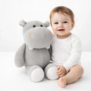 Peluche hippopotame pour bebe 35cm