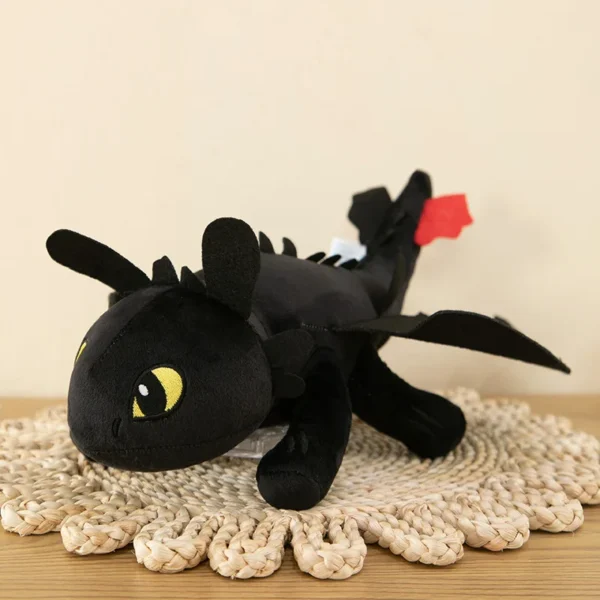 Peluche dragon noir – Doudou dragon doux – Image 5