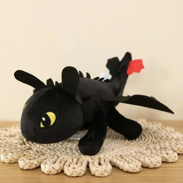 Peluche dragon noir – Doudou dragon doux – Image 1