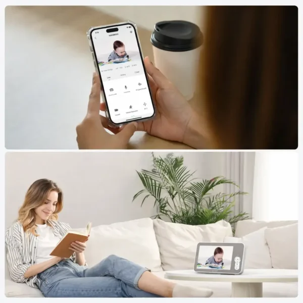 babyphone camera 5 pouce vision nocturne surveiller votre enfant