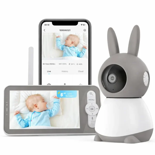 Babyphone camera 5 pouce 2k