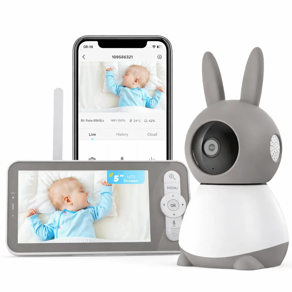 Babyphone camera 5 pouce 2k