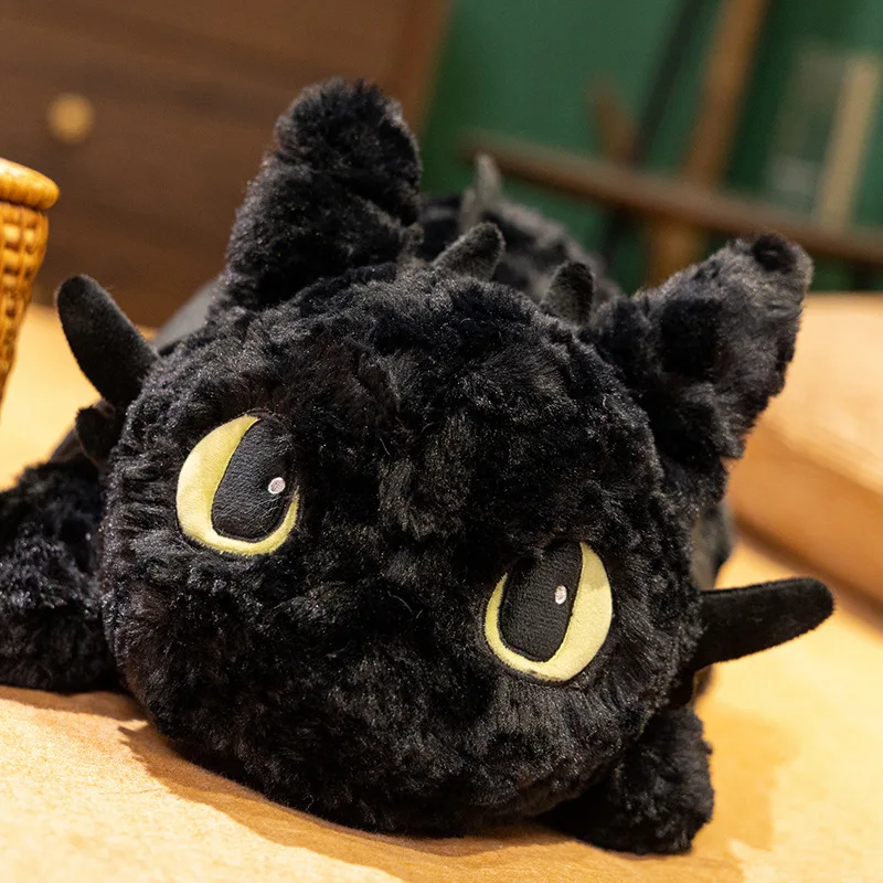 peluche dragon noir geant