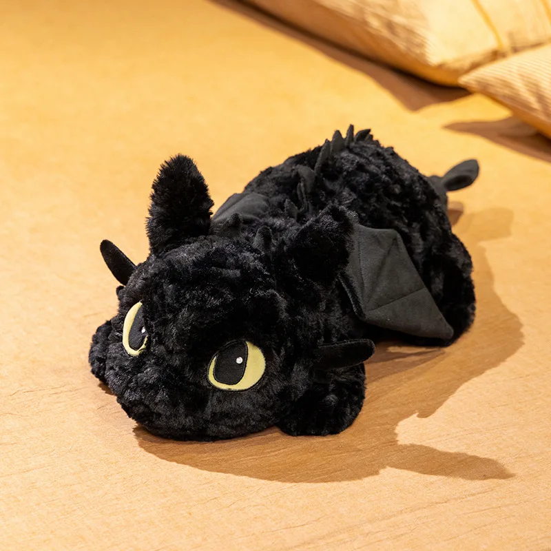 peluche dragon noir geant xxl
