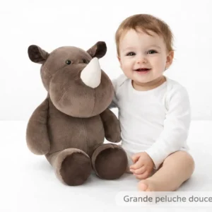 peluche rhinocéros 35cm
