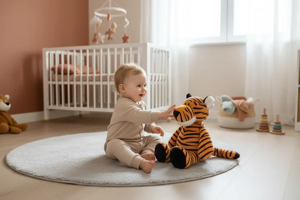 peluche tigre cadeau bebe doudou tigre