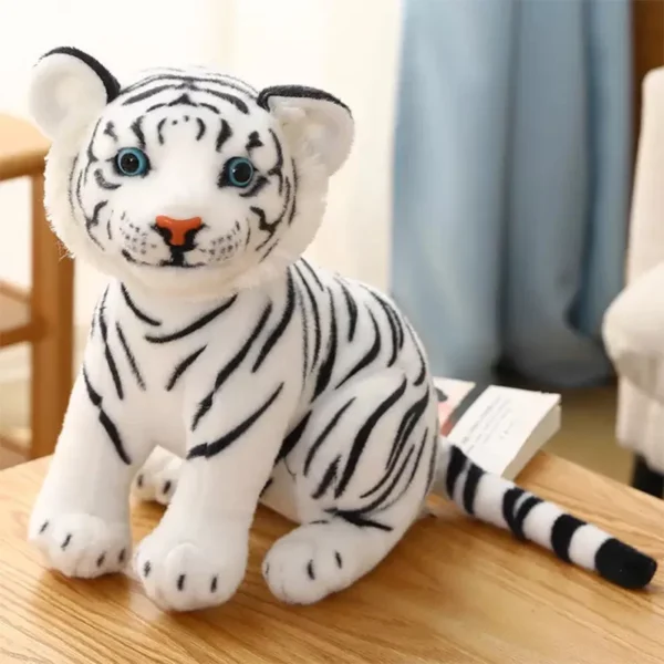 peluche tigre blanc pour enfant 33cm