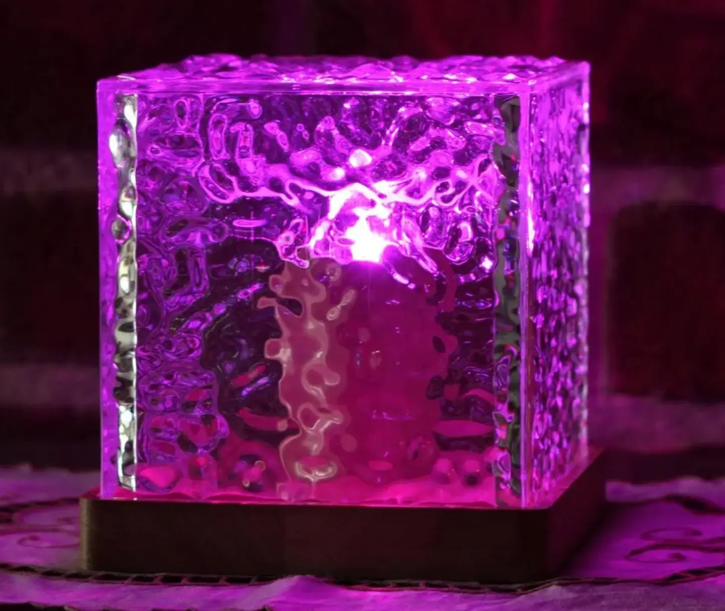Veilleuse Led - Lampe Cube Cristal – Image 2
