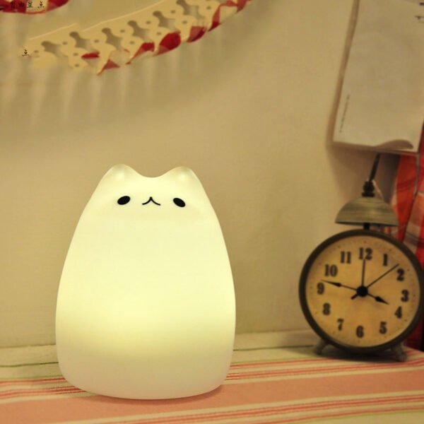 Veilleuse bébé Chat – Lampe Tactile Silicone