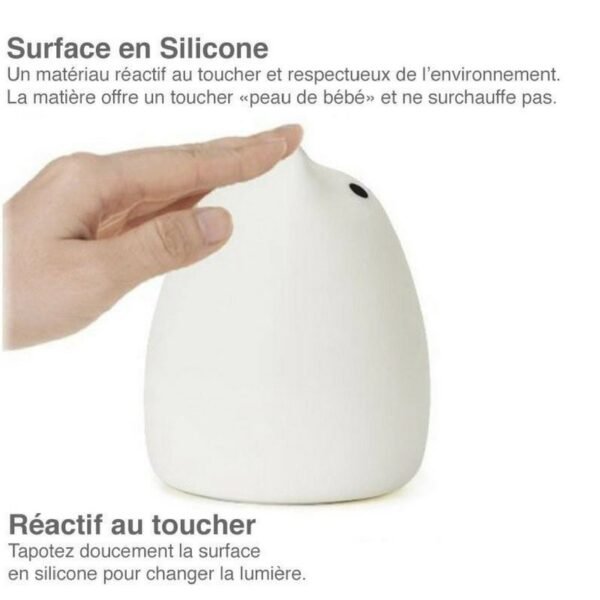 Veilleuse bébé Chat – Lampe Tactile Silicone