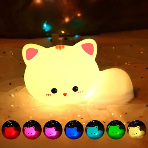 Veilleuse Chat Mignon Lampe LED Douce