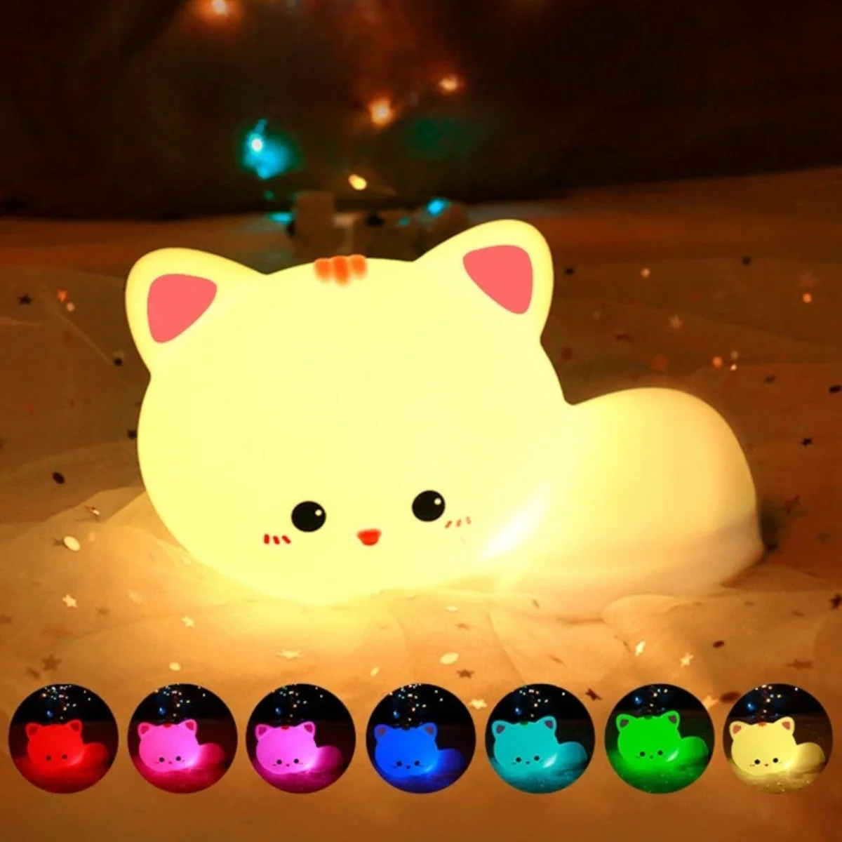 Veilleuse Chat Mignon Lampe LED Douce – Image 2