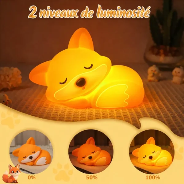 veilleuse renard luminosité
