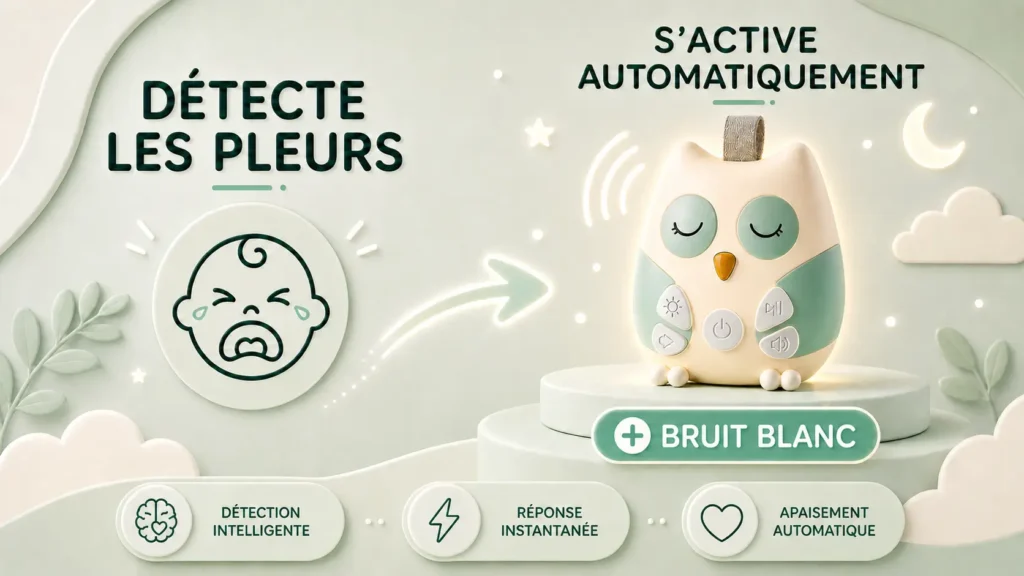 Veilleuse bébé decteur les pleur